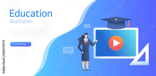 education concept illustrations. Modern flat style