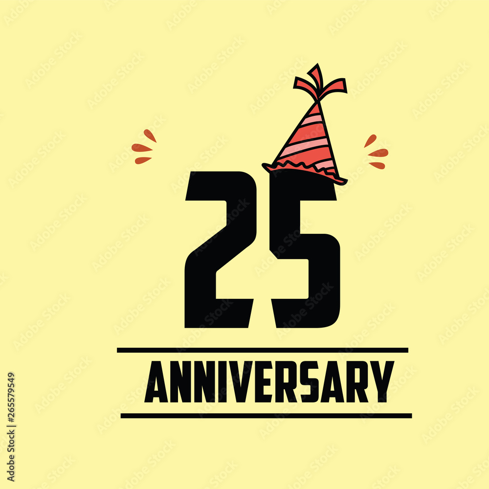 Fototapeta premium 25 year Anniversary Vector Template Design Illustration