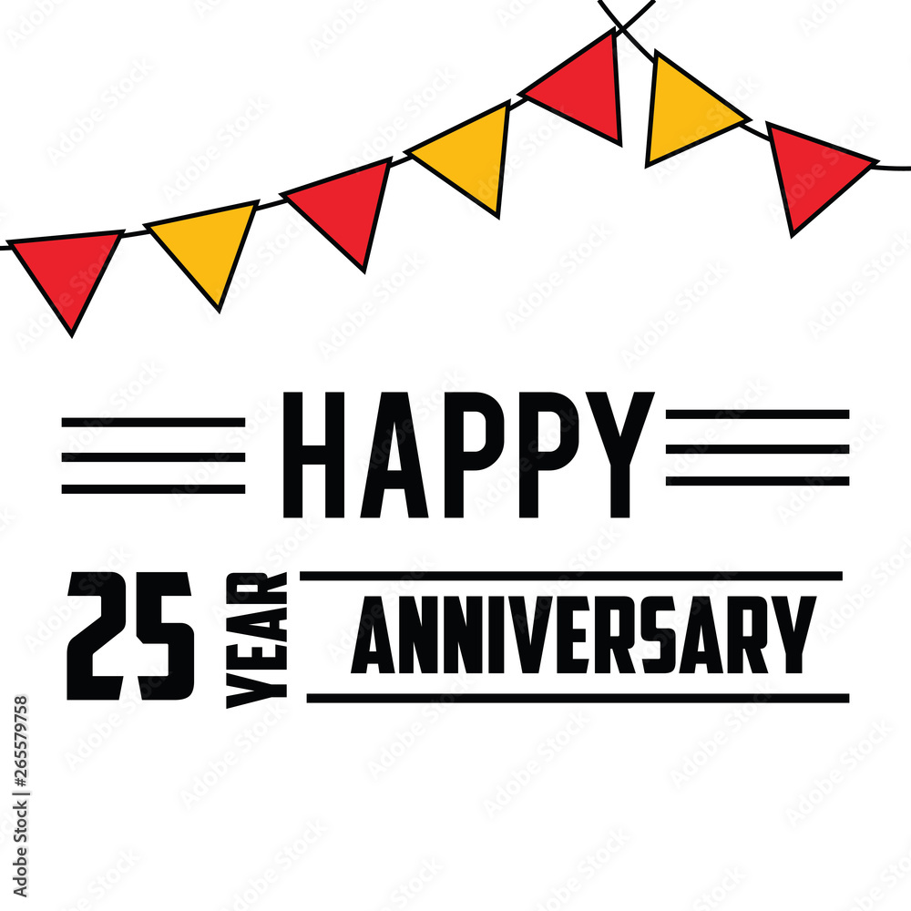25 year Anniversary Vector Template Design Illustration 25 year Anniversary Vector Template Design Illustration
