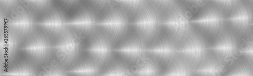 Brushed gray metal surface. Texture of metal. Abstract steel background. Copy space. Web banner template. Panoramic image