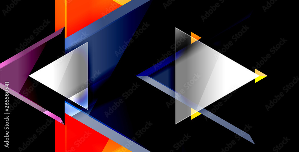 Dynamic triangle composition abstract background
