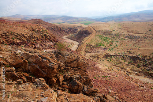 Canvas-taulu Stone desert in Middle East Jordan
