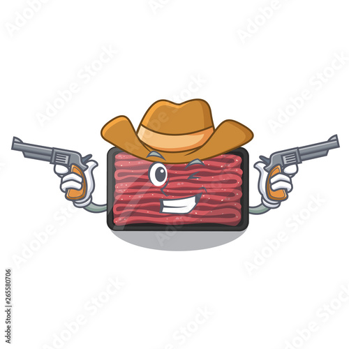 Cowboy minced meat isolated in the character