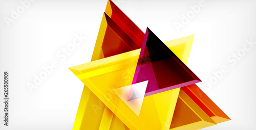 Dynamic triangle composition abstract background