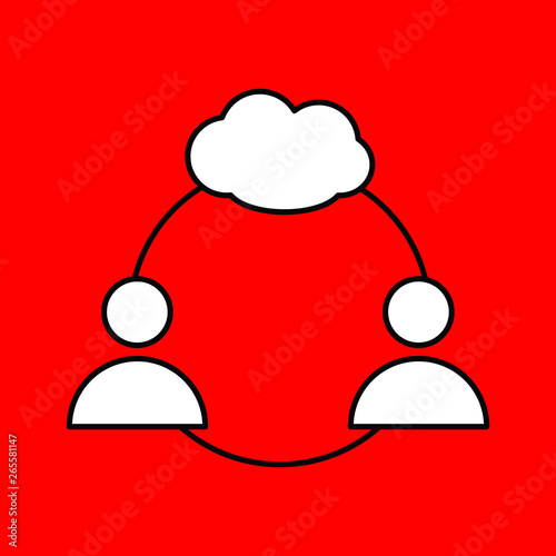 people interact through the cloud