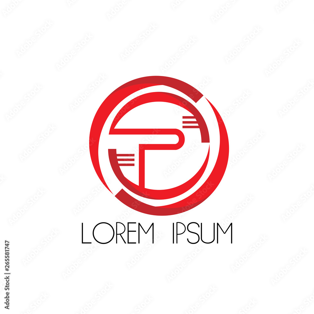 P initial logo letter P initial logo letter