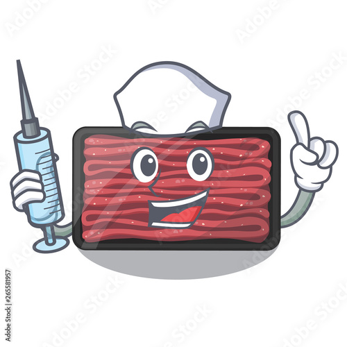 Nurse minced meat on a mascot plate