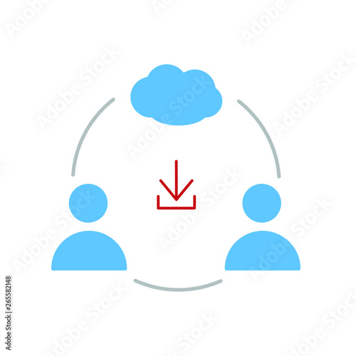 people interact through the cloud 