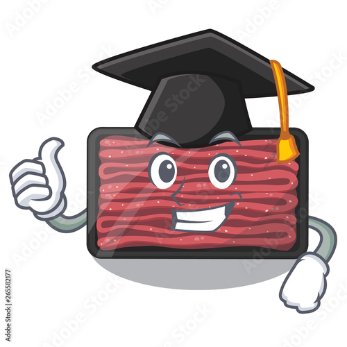 Graduation minced meat on a mascot plate
