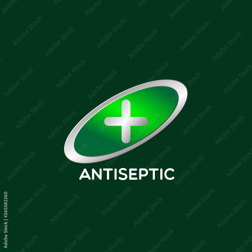 Obraz premium antiseptic logo icon