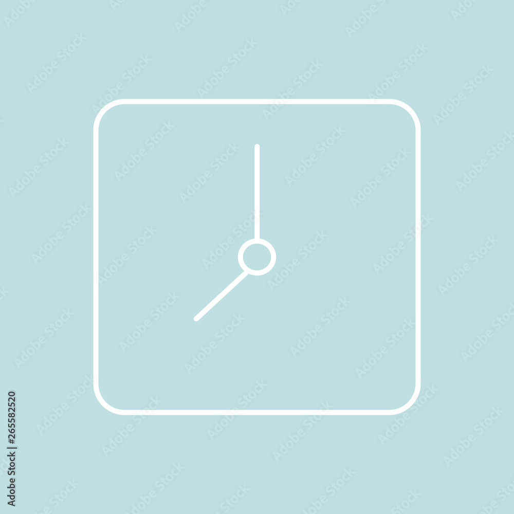 Square clock outline icon Square clock outline icon