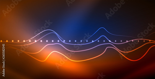 Neon wave background