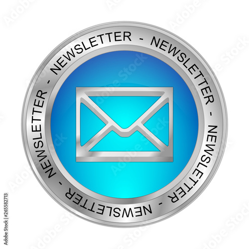 Newsletter Button - 3D illustration