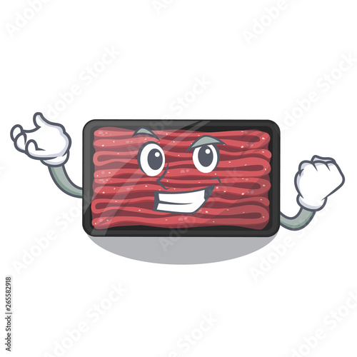 Success fulminced meat on a mascot plate
