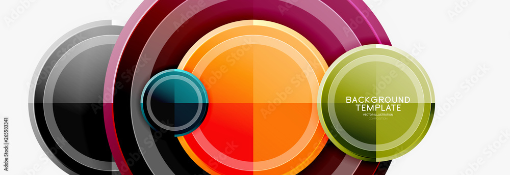 Colorful glossy circles background Colorful glossy circles background
