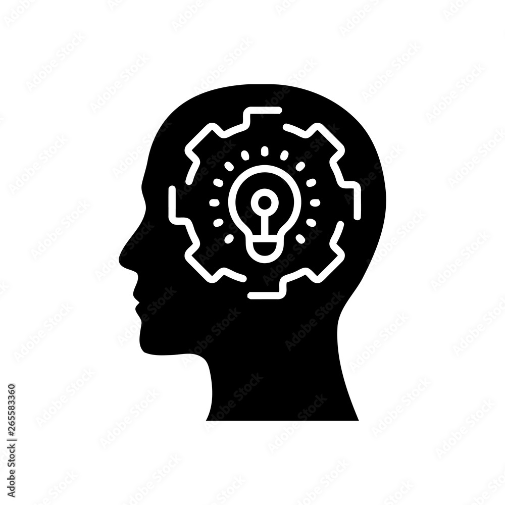 digital human head, brain, technology, head, memory, creative technology mind, artificial intelligence black icon