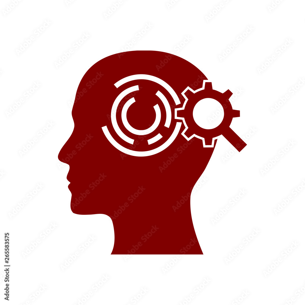 digital human head, brain, technology, head, memory, creative technology mind, artificial intelligence maroon color icon digital human head, brain, technology, head, memory, creative technology mind, artificial intelligence maroon color icon