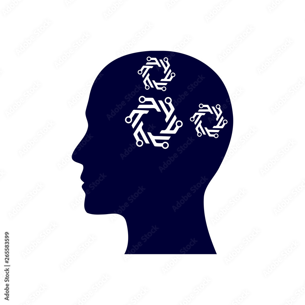digital human head, brain, technology, head, memory, creative technology mind, artificial intelligence navy blue icon digital human head, brain, technology, head, memory, creative technology mind, artificial intelligence navy blue icon