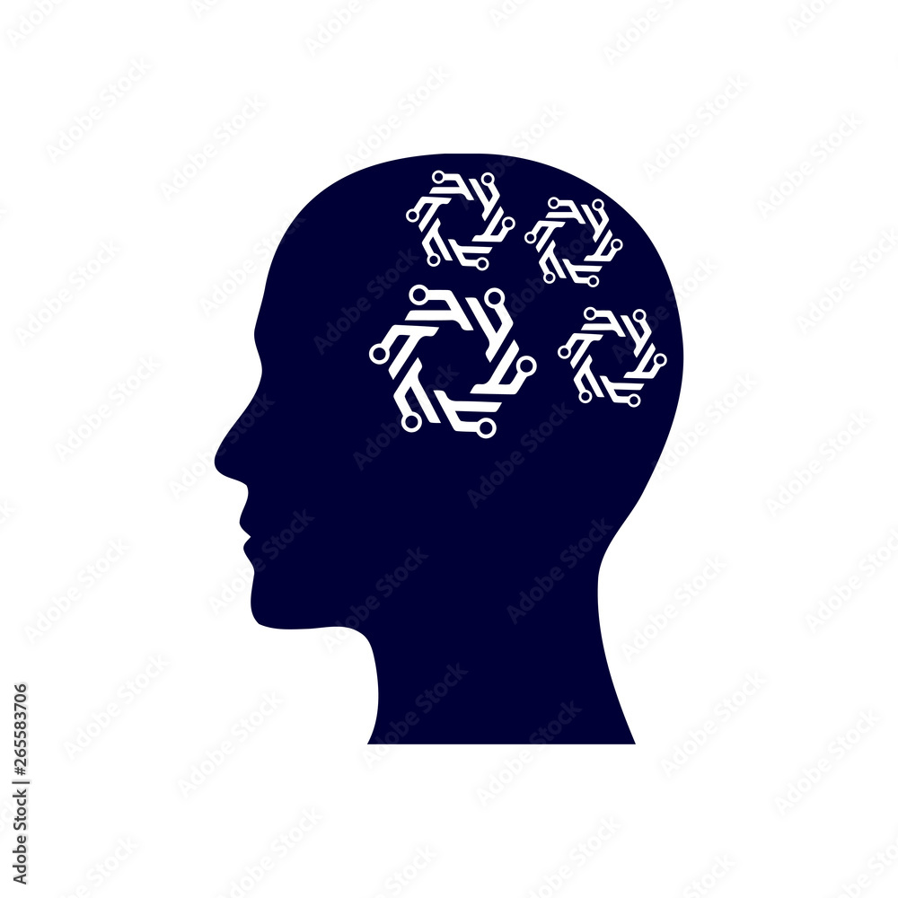 digital human head, brain, technology, head, memory, creative technology mind, artificial intelligence navy blue icon digital human head, brain, technology, head, memory, creative technology mind, artificial intelligence navy blue icon