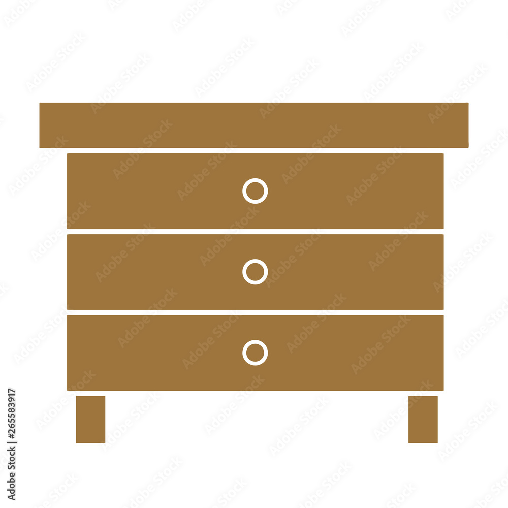 Drawer cabinet outline icon Drawer cabinet outline icon