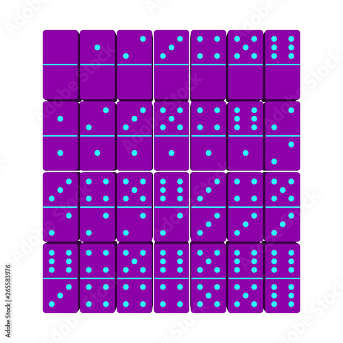 Domino set. 3d Vector illus...