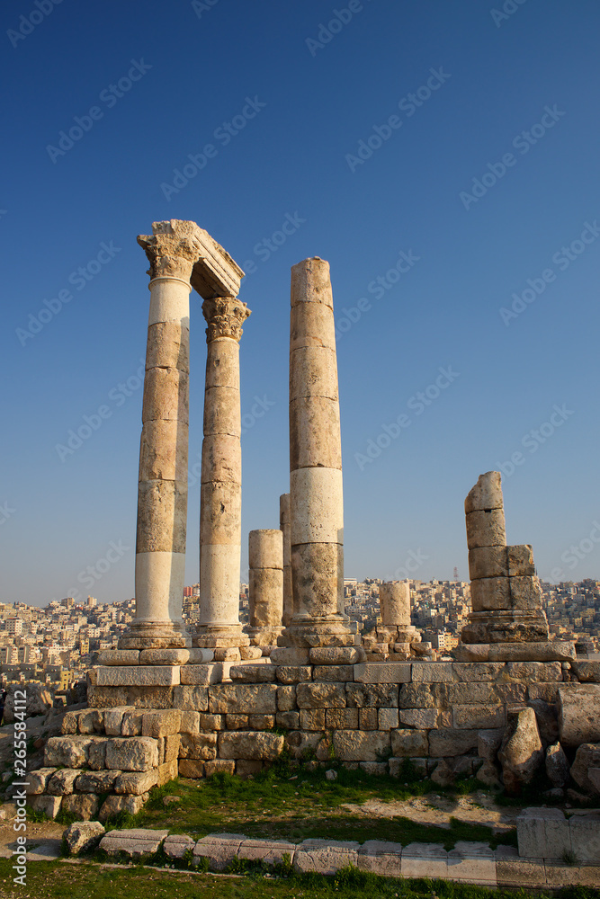 Amman Roman citadel in Jordan in Asia