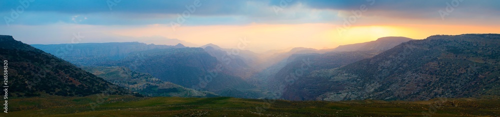 Jordan Dana Biosphere Reserve extra wide panorama