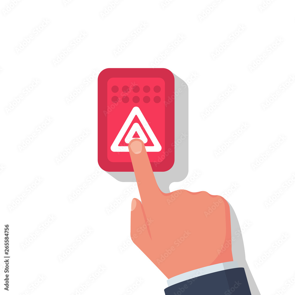 Alarm button car. Alarm system Alarm button car. Alarm system