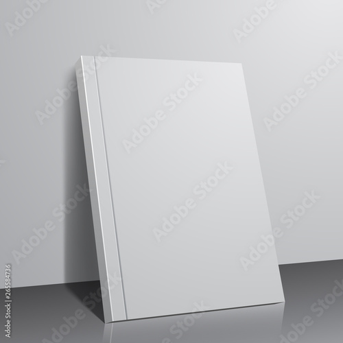 Book template, three dimensional vector book cover design 
