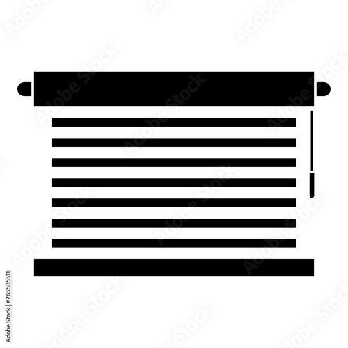 Jalousie Metal window jalousie for office Louvers icon black color vector illustration flat style image