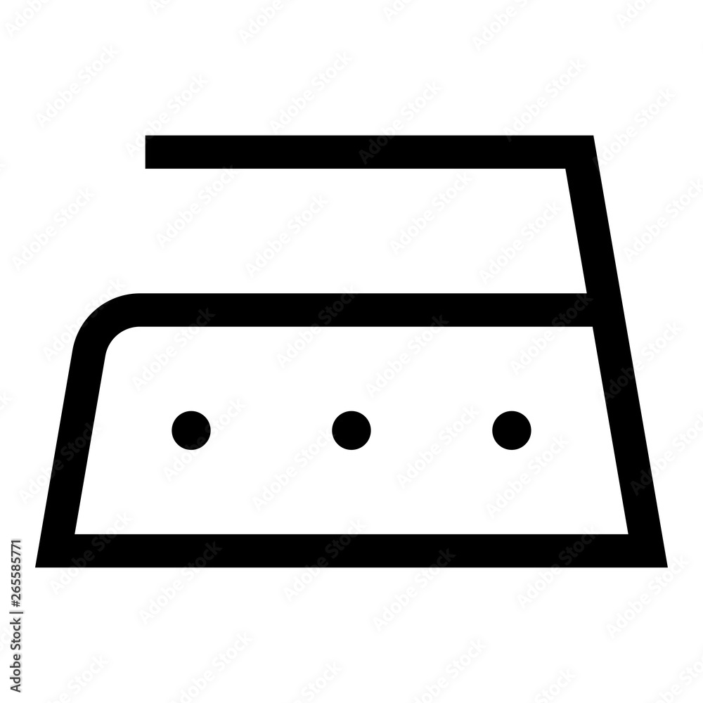 Ironing is allowed high temperature to two hundred 200 degrees Clothes care symbols Washing concept Laundry sign icon black color vector illustration flat style image Ironing is allowed high temperature to two hundred 200 degrees Clothes care symbols Washing concept Laundry sign icon black color vector illustration flat style image