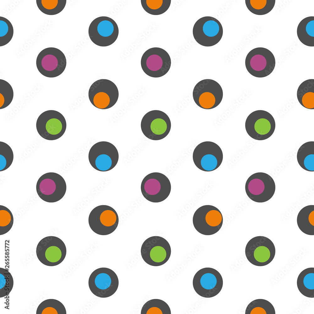 Funny polka dot abstract seamless pattern