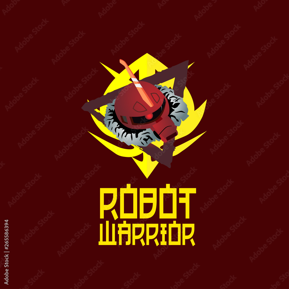 robot warrior logo icon