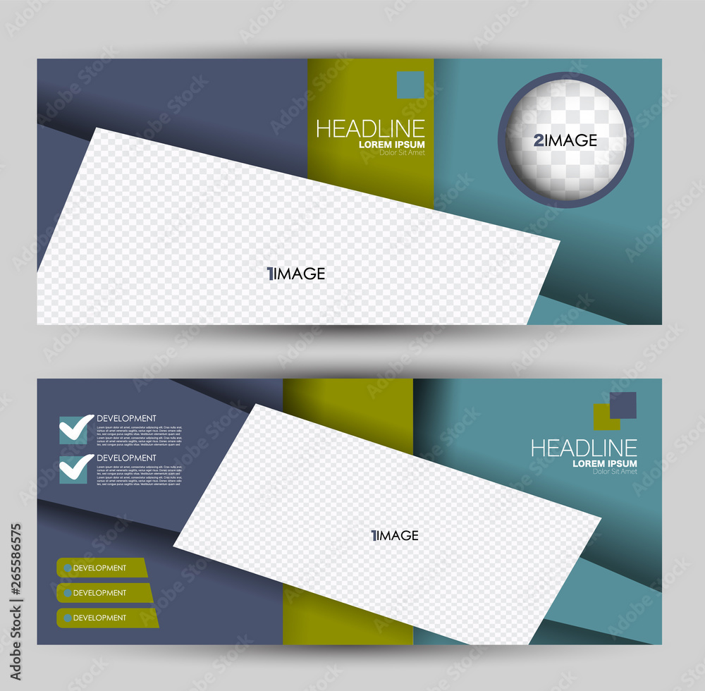 Banner for advertisement. Flyer design or web template set. Vector illustration commercial promotion background. Blue and green color. Banner for advertisement. Flyer design or web template set. Vector illustration commercial promotion background. Blue and green color.