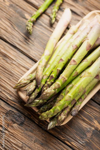 Raw spring asparagus
