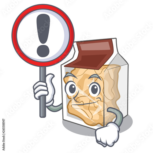 With sign pork rinds isolated in the cartoon