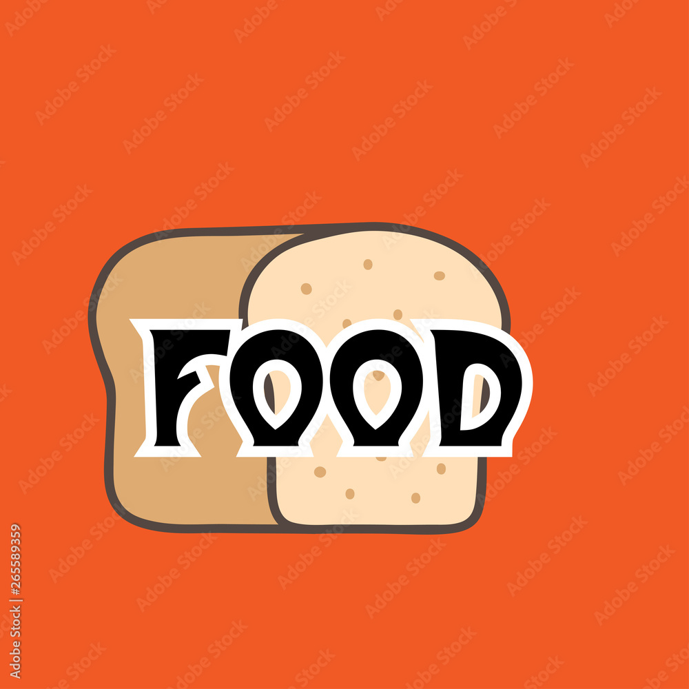Fototapeta premium food icon label