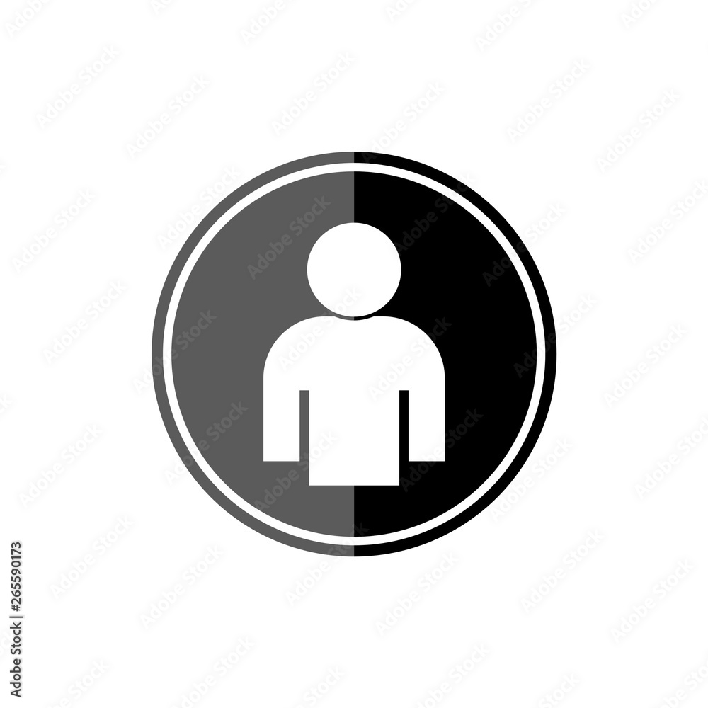 Male user account profile circle flat icon for apps and websites Male user account profile circle flat icon for apps and websites