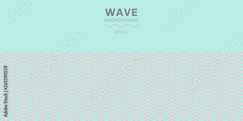 Abstract pink pastels color waves lines pattern on blue background with copy space.