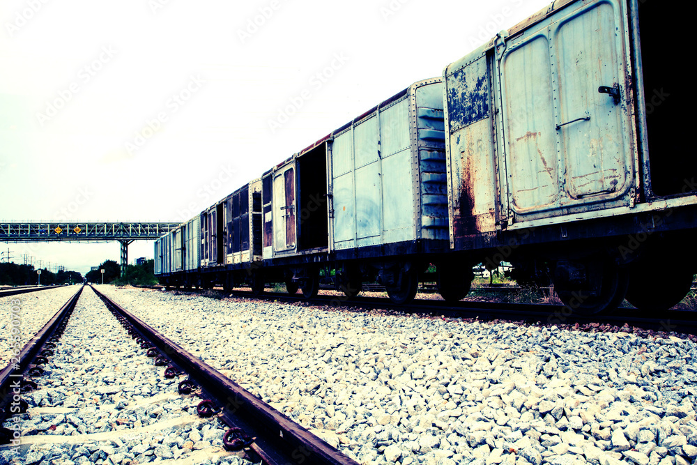 Obraz premium Container freight train travel