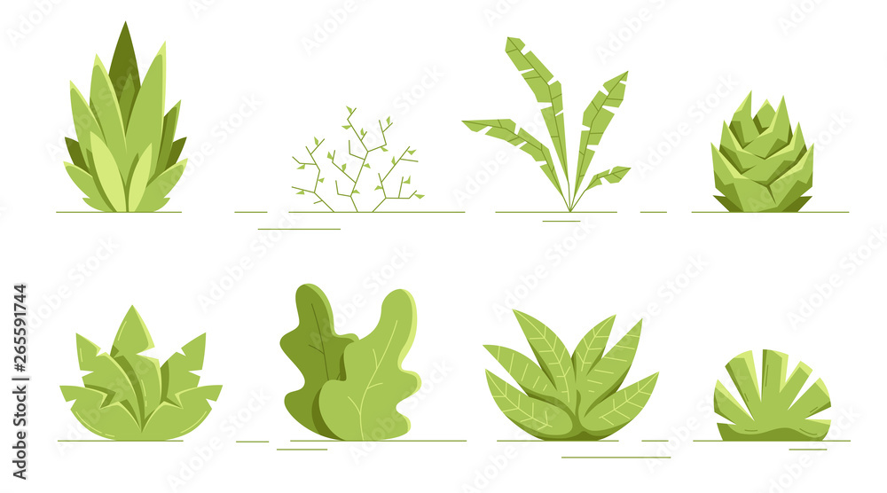 Plants set isolated. Flat style. Leaves, flowers, bushes. Modern trendy minimalistic and simple design. Bright green summer, spring colors. Cartoon style. Floral background. Vector illustration. Plants set isolated. Flat style. Leaves, flowers, bushes. Modern trendy minimalistic and simple design. Bright green summer, spring colors. Cartoon style. Floral background. Vector illustration.