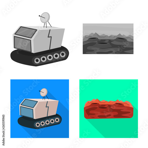 Isolated object of astronomy and technology  sign. Collection of astronomy and sky vector icon for stock.