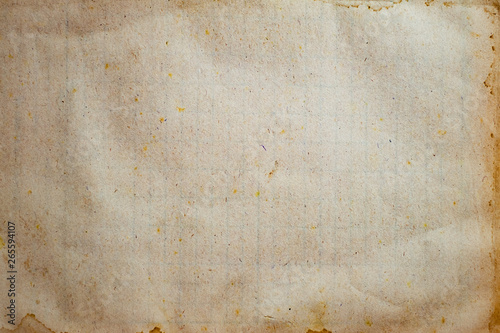 Aging, worn paper with water stains and rough edges