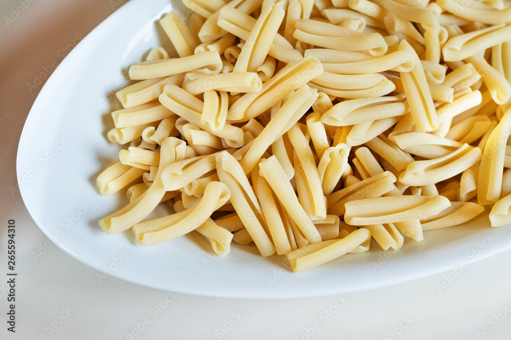 Dried pasta casarecce Dried pasta casarecce