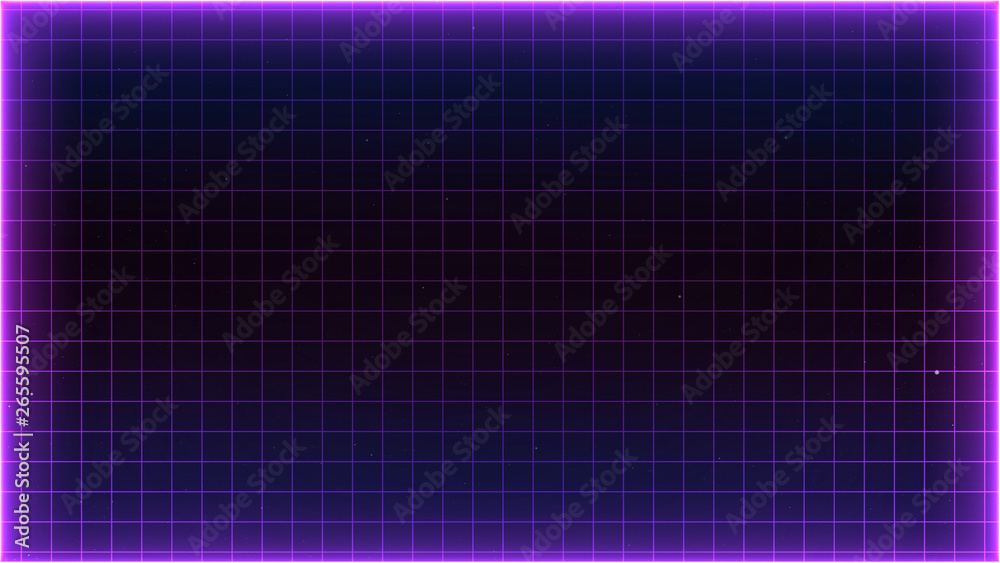 Retro Sci-Fi Background Futuristic landscape of the 80`s. Digital Cyber Surface. Suitable for design in the style of the 1980`s