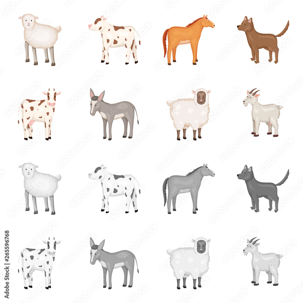 Isolated object of breeding and kitchen icon. Set of breeding and organic vector icon for stock. Isolated object of breeding and kitchen icon. Set of breeding and organic vector icon for stock.