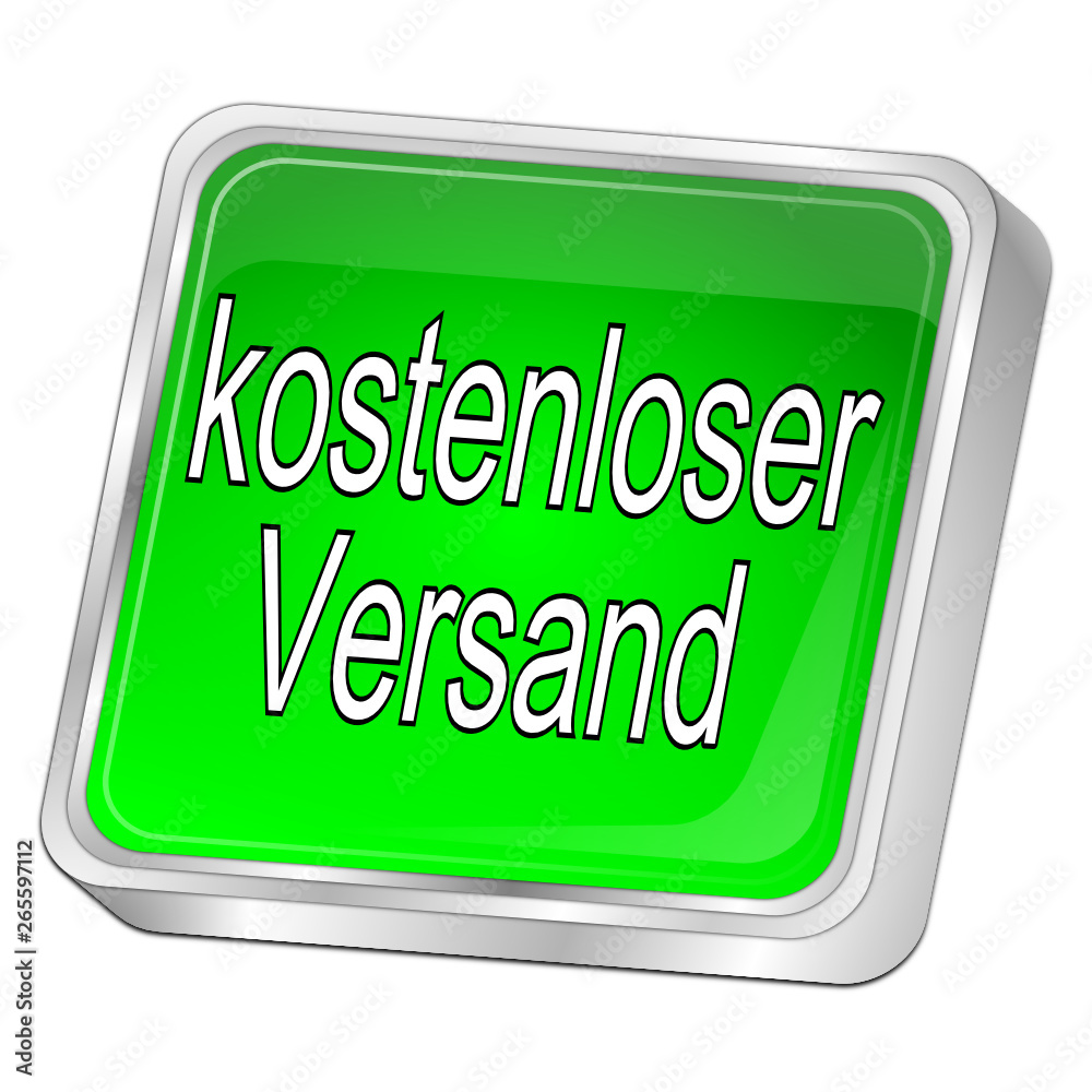 free Delivery Button - in german - 3D illustration free Delivery Button - in german - 3D illustration