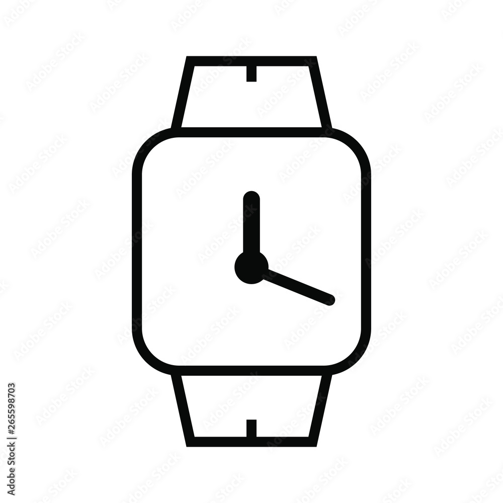 Obraz premium Time and watch Vector icon illustration.