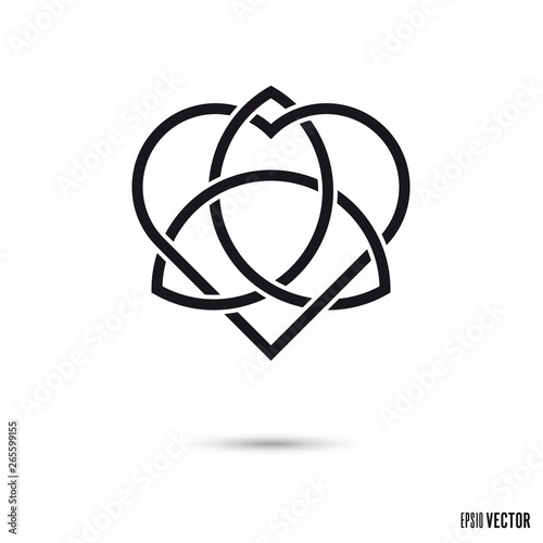 Celtic love knot symbol vector illustration