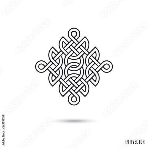 Celtic knot outline vector illustration